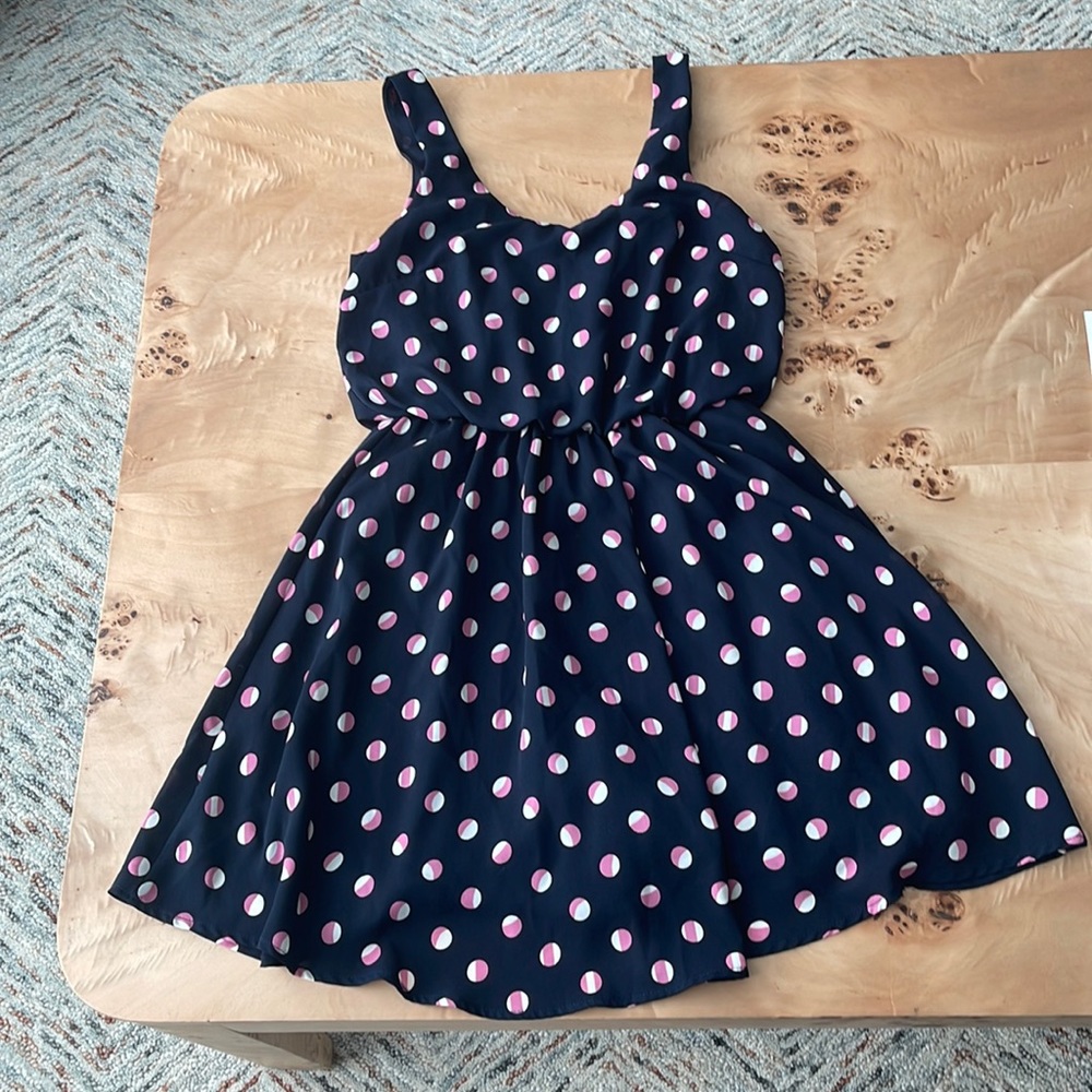 Polka Dot Navy Dress